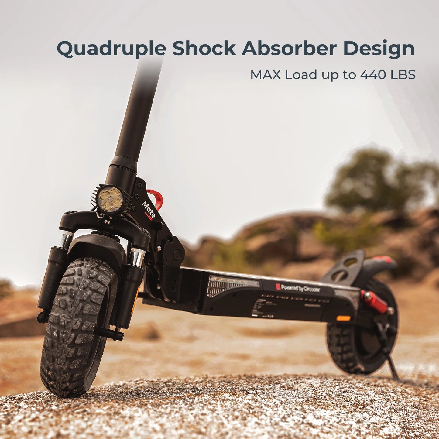 Electric Scooter with Smart APP, 800W Motor, 28 Mph Top Speed, 20-25 Miles Range, 10 Inches All Terrain Tires off Road Electric Scooter for Adults, 4 Absorbers Systems