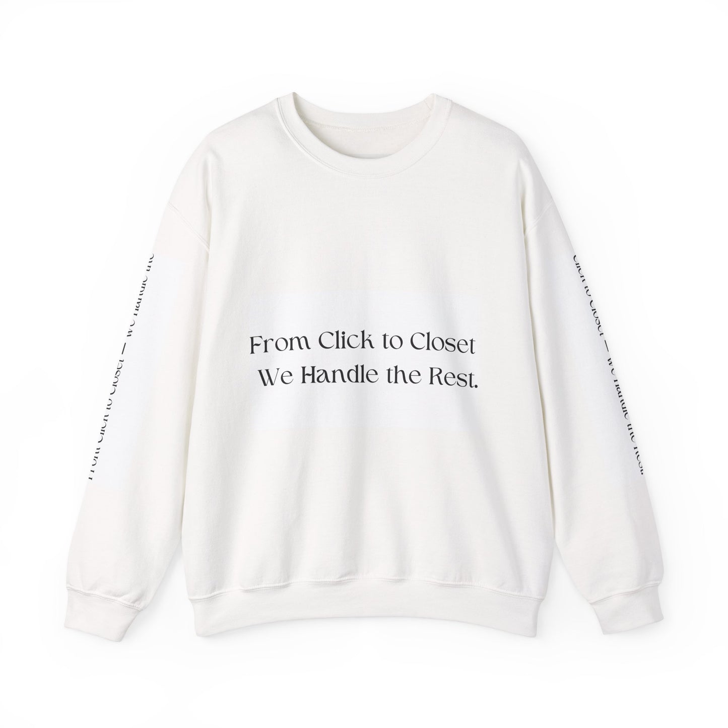 Trendy Unisex Crewneck Sweatshirt - 'From Click to Closet' & 'Stop & Shop' Designs