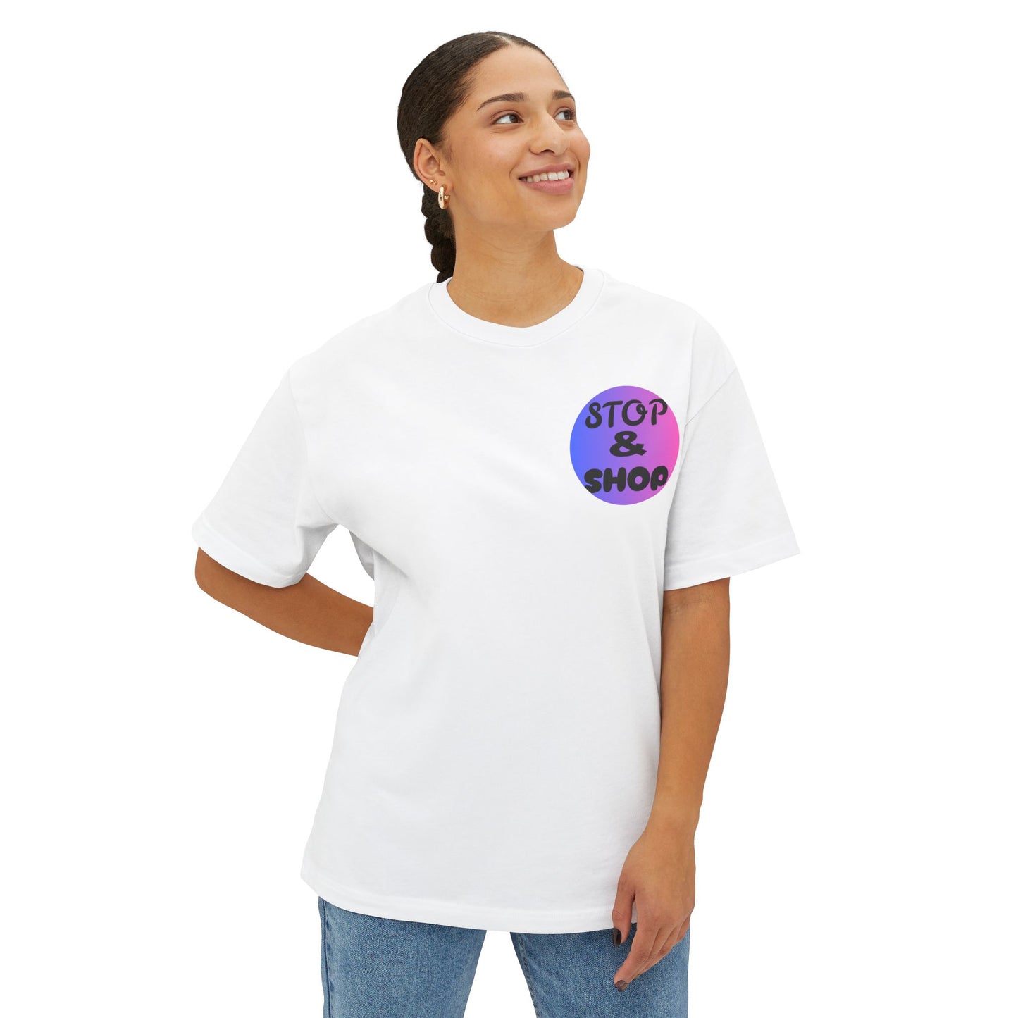 Retro Graphic Oversized Tee - Stop & Shop