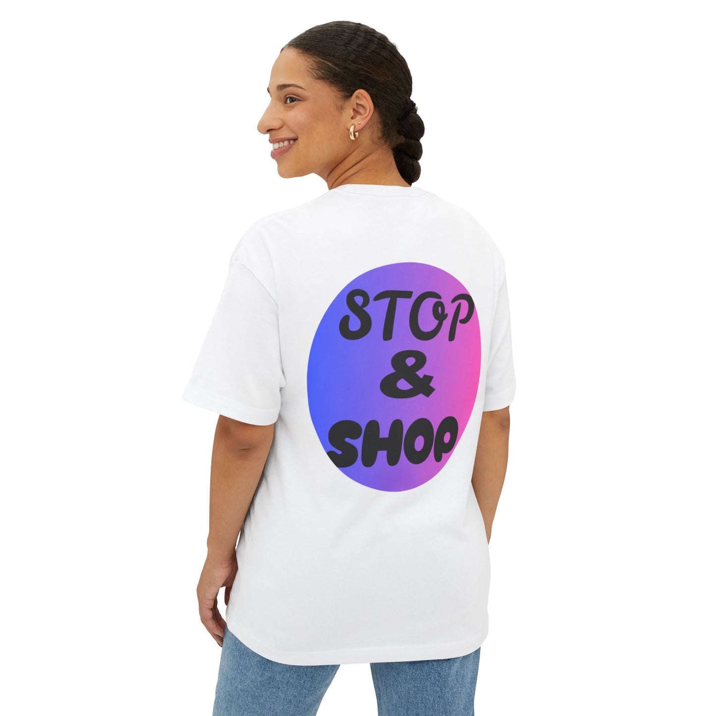 Retro Graphic Oversized Tee - Stop & Shop