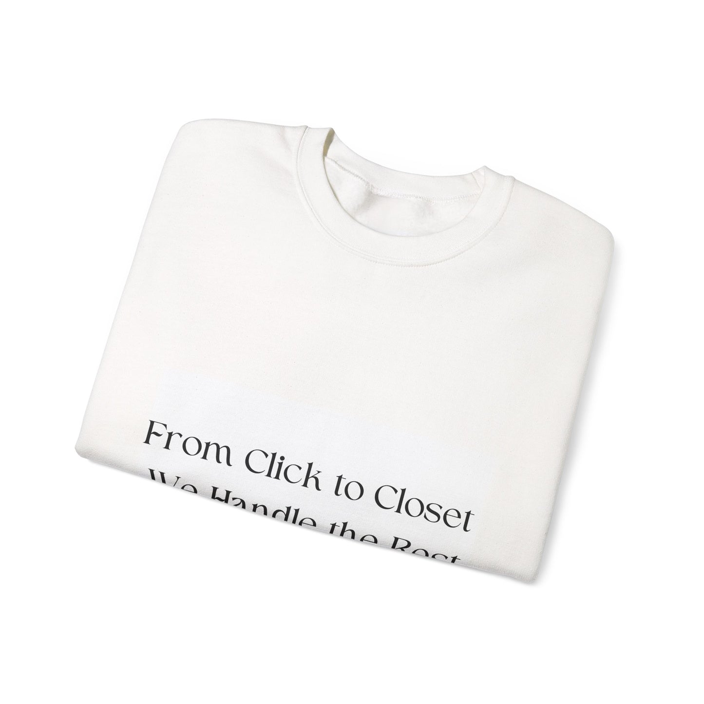 Trendy Unisex Crewneck Sweatshirt - 'From Click to Closet' & 'Stop & Shop' Designs