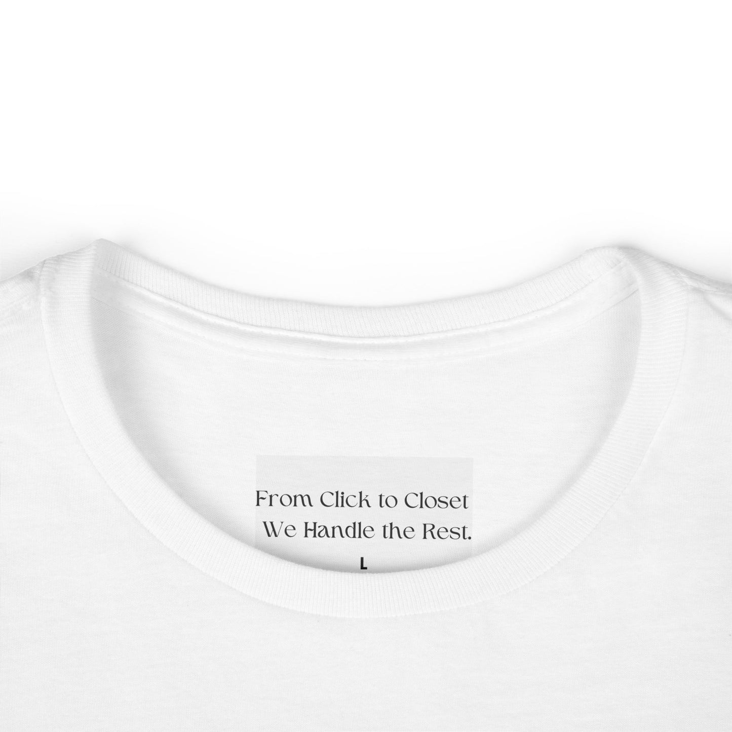 Trendy Women's Softstyle Tee - 'From Click to Closet' & 'Stop & Shop' Designs