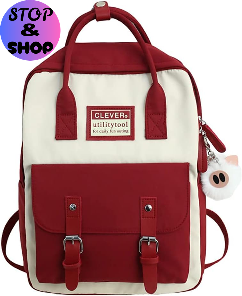 Aesthetic Backpack Cute Kawaii Backpack for School Backpack Cute Aesthetic (Light Green)