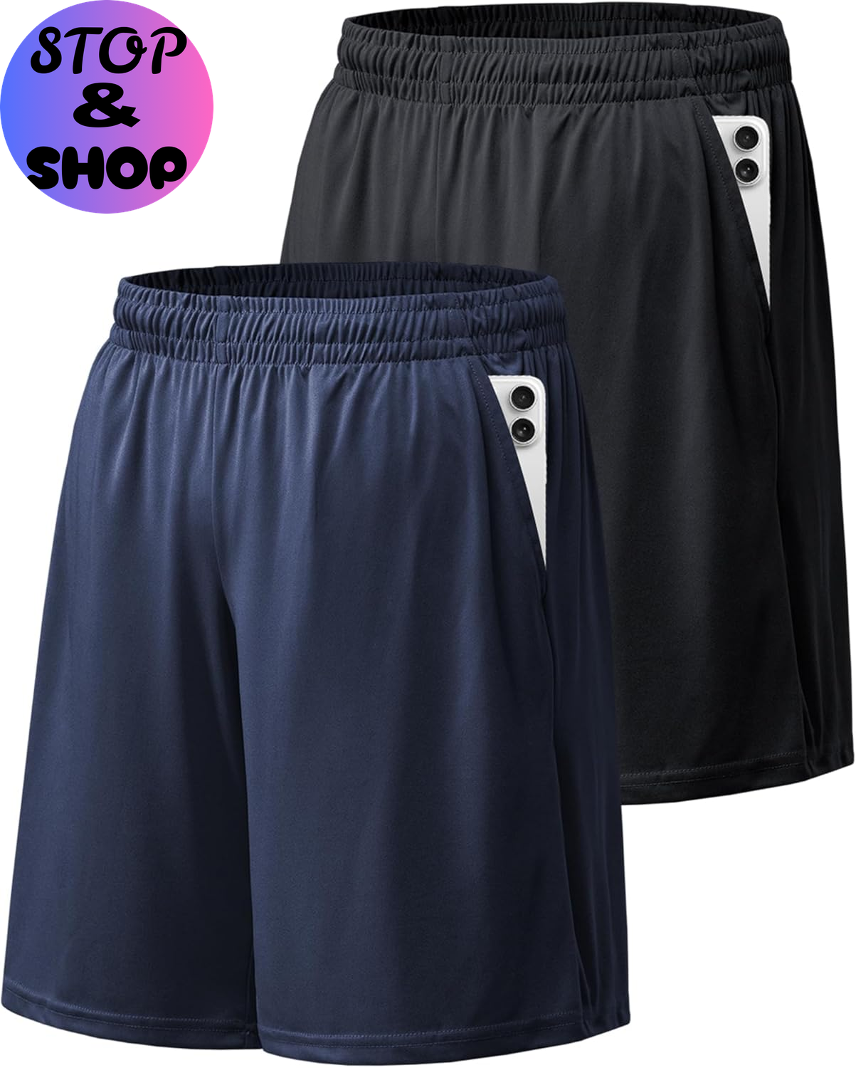 Athletic Shorts for Men with Pockets and Elastic Waistband Quick Dry Activewear