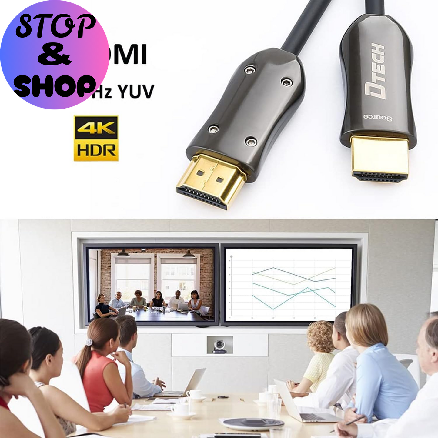 328 Feet Fiber Optic HDMI Cable 4K 60Hz Slim Extra Long HDMI Cord HDCP 2.2 UHD 18Gbps in Wall Installation for Monitor Projector Ultra HD Gaming (100M, Black)