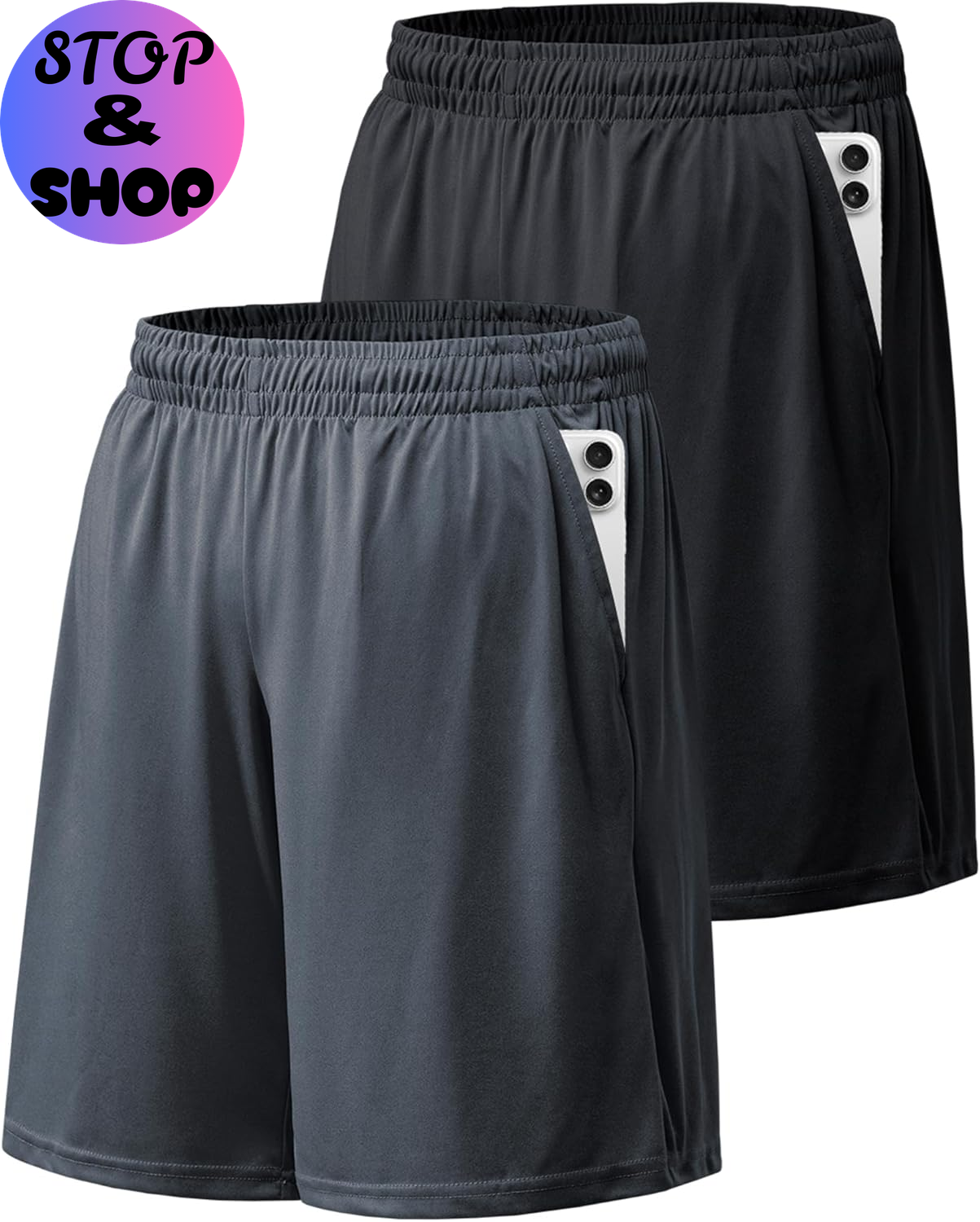 Athletic Shorts for Men with Pockets and Elastic Waistband Quick Dry Activewear