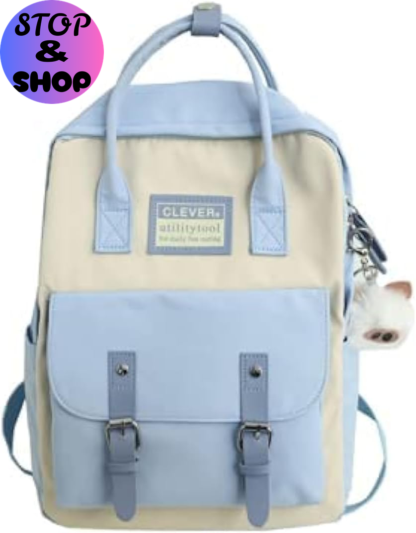 Aesthetic Backpack Cute Kawaii Backpack for School Backpack Cute Aesthetic (Light Green)