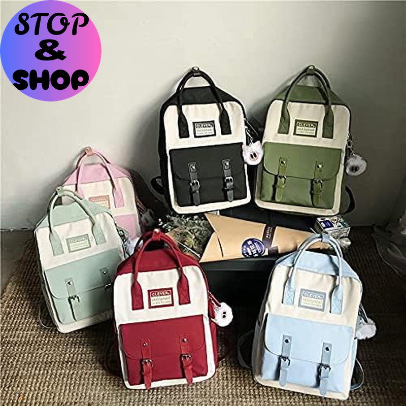 Aesthetic Backpack Cute Kawaii Backpack for School Backpack Cute Aesthetic (Light Green)
