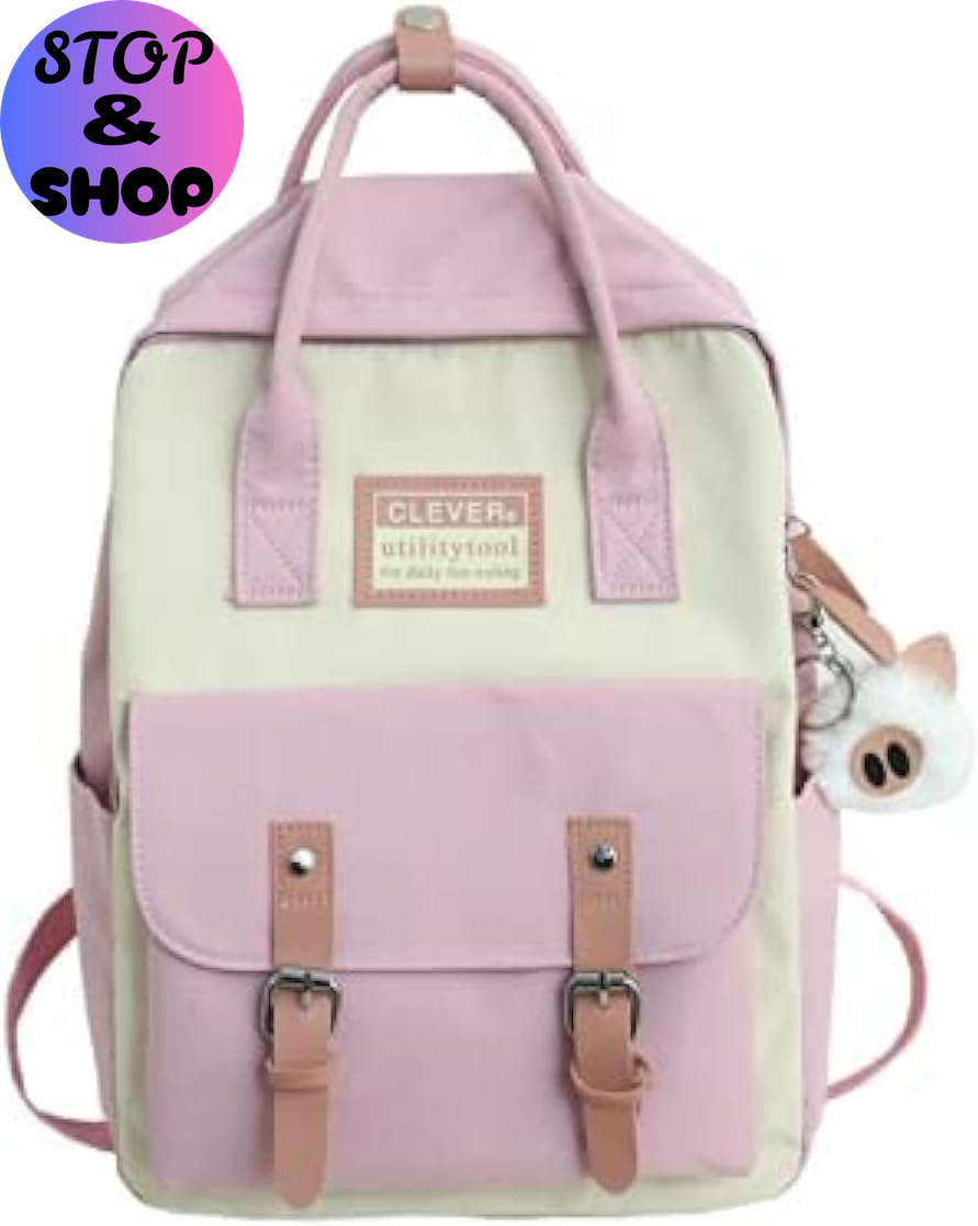 Aesthetic Backpack Cute Kawaii Backpack for School Backpack Cute Aesthetic (Light Green)