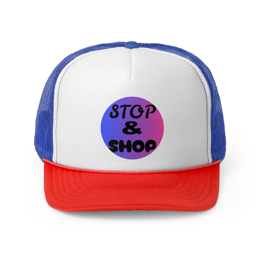 Vintage Style Stop & Shop Trucker Cap for Casual Outings