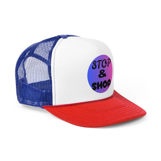 Vintage Style Stop & Shop Trucker Cap for Casual Outings