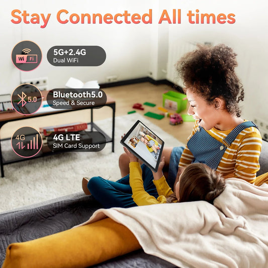 Android 14 Tablet,4G Cellular Tablets,128Gb ROM 14GB Ram,10Inch Tablet with Keyboard Wireless Mouse Stylus,Dual Sim Card Slot,Octa-Core 5G Wifi,Gps,Dual Camera,Hd Display,Incell Screen,4G Phone Table
