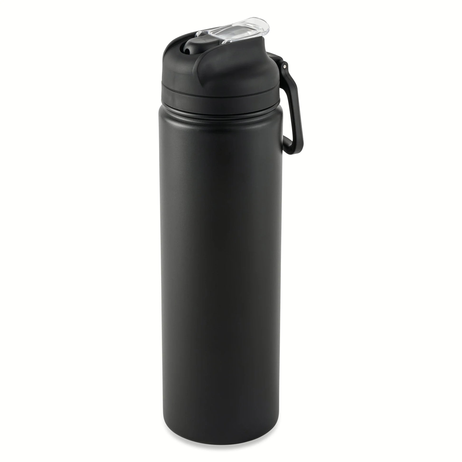 (4 Pack)  24 Oz Stainless Steel Sip Water Bottle, Black