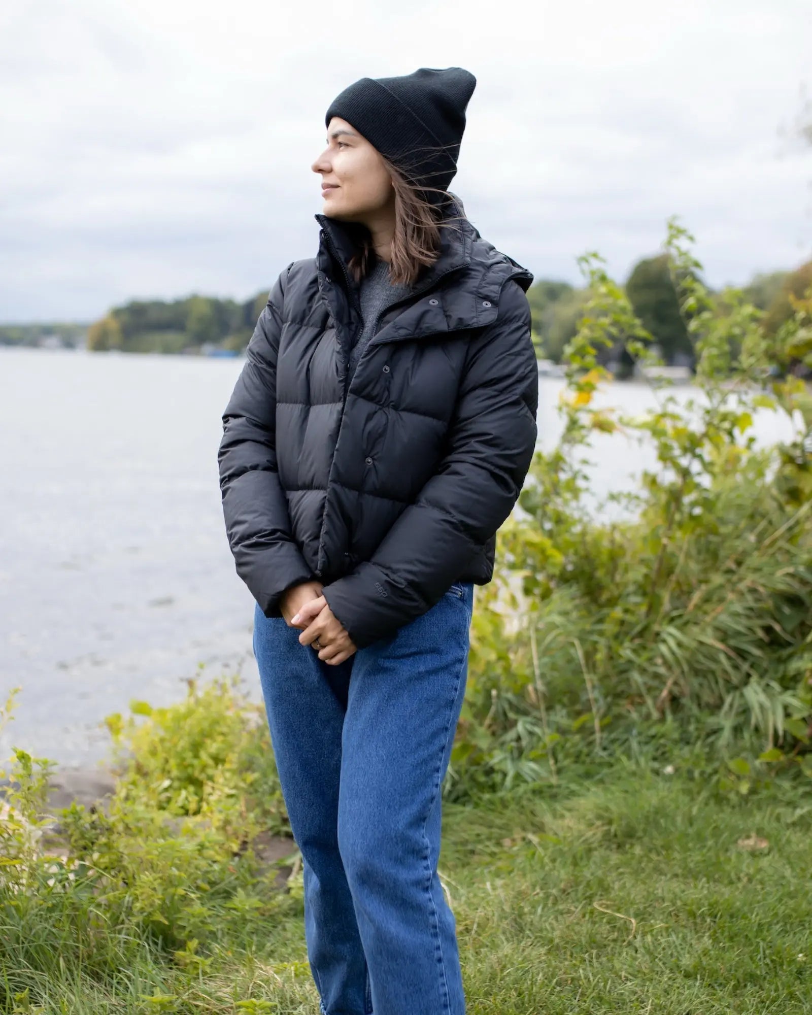 CS101 HAAKWEAR Traditional Silent Cuffed Beanie, Midnight Black