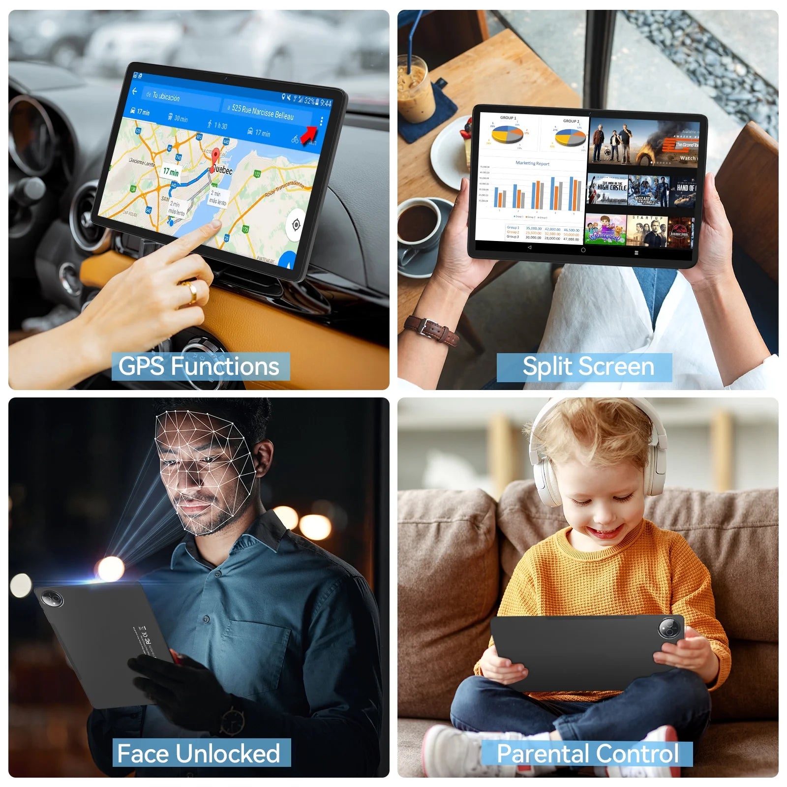 11Inch Android 14 Tablet,Tablet with 128GB ROM 16GB RAM,4G LTE Tablet,5G Wifi+Cellular,Mtk8786,Octa-Core, Gps,Dual Camera,1Tb Expand,Incell Screen,Hd Display,7000Mah,Face Unclock,Tablet with Keyboard