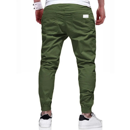 2024 New Cargo Pants Men's Loose Straight sports Clothing Solid color sweatpants Versatile Joggers Woven Casual Male Trousers