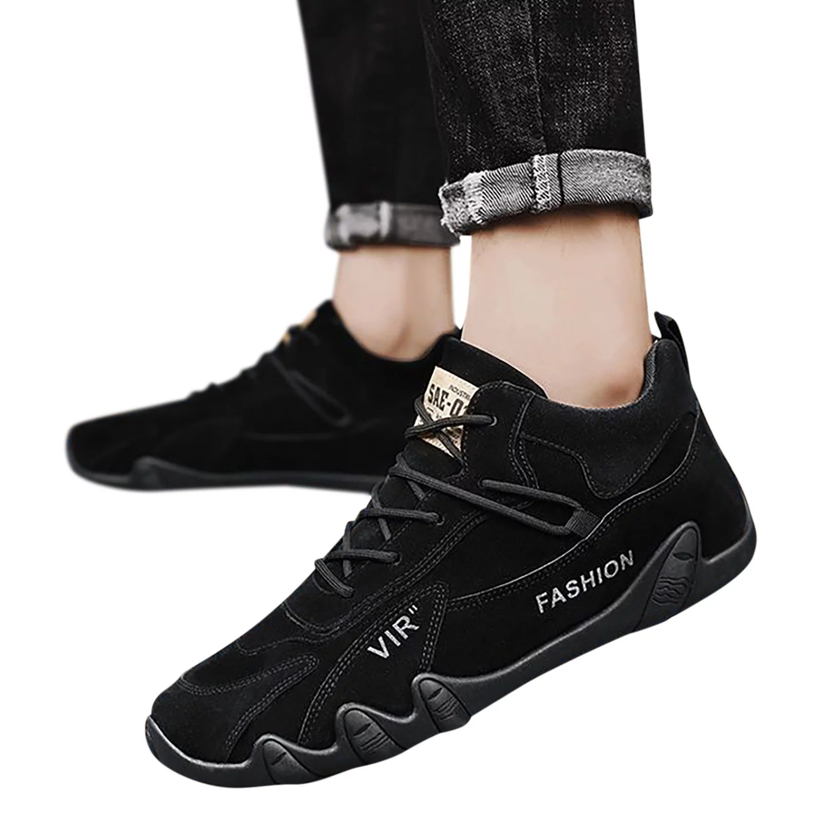 Men'S Shoes Walking Lace up Extra Wide Dress Shoes for Men Sports Shoes for Men Popular Labor Work Shoes Wear High Top Board Shoes Casual Leisure Shoes Mens Leather Casual Shoes Size 10