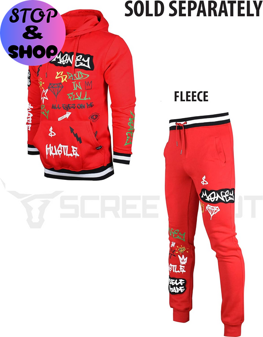 brand Mens Hip Hop Premium Slim Fit Track Pants - Athletic Jogger Bottom with Side Taping