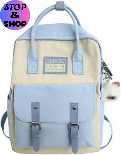 Aesthetic Backpack Cute Kawaii Backpack for School Backpack Cute Aesthetic (Light Green)