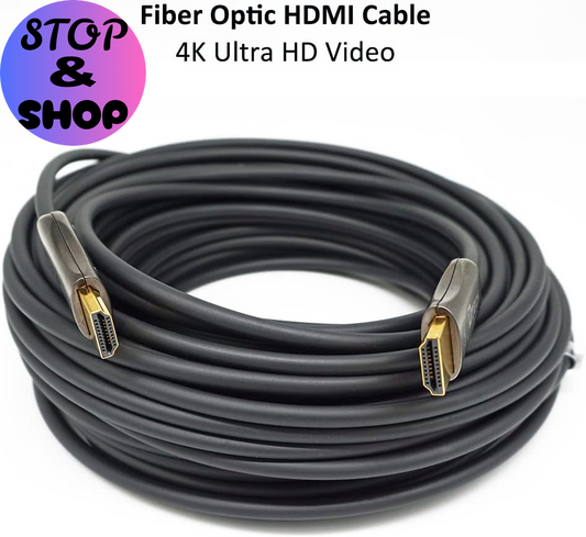 328 Feet Fiber Optic HDMI Cable 4K 60Hz Slim Extra Long HDMI Cord HDCP 2.2 UHD 18Gbps in Wall Installation for Monitor Projector Ultra HD Gaming (100M, Black)