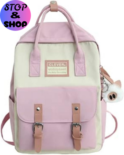Aesthetic Backpack Cute Kawaii Backpack for School Backpack Cute Aesthetic (Light Green)